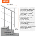 Stainless Steel Handrail 31.5in 2 Crossbars Outdoor Stairs Deck Porch