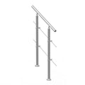 Stainless Steel Handrail 31.5in 2 Crossbars Outdoor Stairs Deck Porch