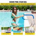 VEVOR Pool Railing 30x22 304 Stainless Steel 250LBS Handrail Silver
