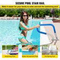 Pool Rail 32x23cm 304 Stainless Steel 250kg Load Handrail Silver