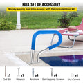 Pool Rail 32x23cm 304 Stainless Steel 250kg Load Handrail Silver