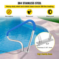 Pool Handrail 39x32cm Stainless Steel 250KG Load Rustproof Silver