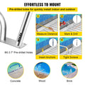 Pool Handrail 39x32cm Stainless Steel 250KG Load Rustproof Silver