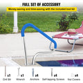 Pool Handrail 39x32cm Stainless Steel 250KG Load Rustproof Silver