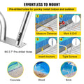 304 Stainless Steel Pool Rail 48x36cm 250LBS Handrail Silver Grip