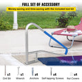 Pool Railing 54x36cm 304 Stainless Steel 250kg Handrail Silver