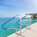 Pool Rail 55x32cm 304 Stainless Steel 250kg Handrail Blue Grip
