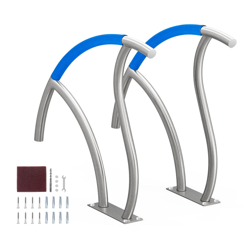 Stainless Steel Pool Handrail 2 PCS 30x30in Base Plate Spa