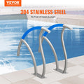 Stainless Steel Pool Handrail 2 PCS 30x30in Base Plate Spa