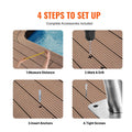 Stainless Steel Pool Handrail 39x32in Base Plate Spa