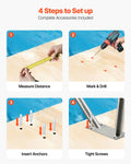 Pool Handrail 122x91.5cm 100kg Stainless Steel Detachable Non