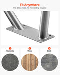 Pool Handrail 122x91.5cm 100kg Stainless Steel Detachable Non