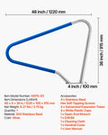 Pool Handrail 122x91.5cm 100kg Stainless Steel Detachable Non