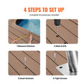 Pool Handrail 2 PCS 55 x 32 inch Stainless Steel with Base Plate for Spas