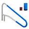 Pool Rail, 137.1 x 81.3 cm Pool Handrail, 100kg Load Capacity Heavy Duty 304 Stainless Steel Swimming Handrail, Detachable Nonslip Sleeve, Recessed or Base Mount, for Poolside, Water Parks