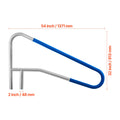 Pool Rail, 137.1 x 81.3 cm Pool Handrail, 100kg Load Capacity Heavy Duty 304 Stainless Steel Swimming Handrail, Detachable Nonslip Sleeve, Recessed or Base Mount, for Poolside, Water Parks