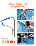 Artiss Pool Handrail 137.1x81.3cm 100kg Stainless Steel Detachable