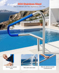 Artiss Pool Handrail 137.1x81.3cm 100kg Stainless Steel Detachable