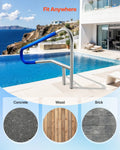 Artiss Pool Handrail 137.1x81.3cm 100kg Stainless Steel Detachable