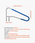 Artiss Pool Handrail 137.1x81.3cm 100kg Stainless Steel Detachable