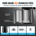 Water Distiller 4L 750W Stainless Steel Countertop Pure Water Maker