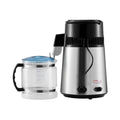 Water Distiller, 4L 1.05 Gallon Pure Water Purifier Filter For Home Countertop, 750W Distilled Water Maker, Stainless Steel Interior Distiller Water Making Machine to Make Clean Water, Silvery