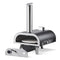 Outdoor Pizza Oven, 12 in Wood Fired Pizza Ovens, Pellet Pizza-Stove with Thermometer & Electric Rotation, Portable Pizza-Maker for Outside Backyard Patio Camping, Pizza-Stone, Carry Bag, Shovel