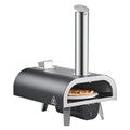 12 in Wood Fired Pizza Oven Pellet Stove Electric Rotation Thermometer