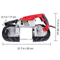 Variable-Speed 127mm Band Saw 220V 10Amp Portable Handheld