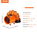 Portable Ventilator 203mm 145W 1020CFM Cylinder Fan with 10m Duct