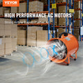 Portable Ventilator 254mm 255W 1720CFM Exhaust Blower 5m Duct