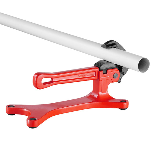 Portable Pipe Vise, Lightweight Aluminum Pipe Vise with 1/8" to 1-1/2" Clamping Capacity, Ideal for Onsite Plumbing Installation, Repair, and Maintenance