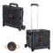 Foldable Utility Cart 36kg Load Capacity Rolling Crate Black