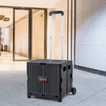 Foldable Utility Cart 36kg Load Capacity Rolling Crate Black