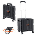 Foldable Utility Cart 50kg Load Capacity Rolling Crate Handcart