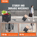 Foldable Utility Cart 50kg Load Capacity Rolling Crate Handcart