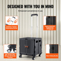 Foldable Utility Cart 50kg Load Capacity Rolling Crate Handcart