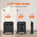 Foldable Utility Cart 50kg Load Capacity Rolling Crate Handcart