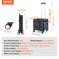 Foldable Utility Cart 50kg Load Capacity Rolling Crate Handcart