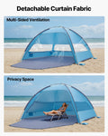 Beach Tent Sun Shelter 6 Person UPF 50+ Portable Canopy