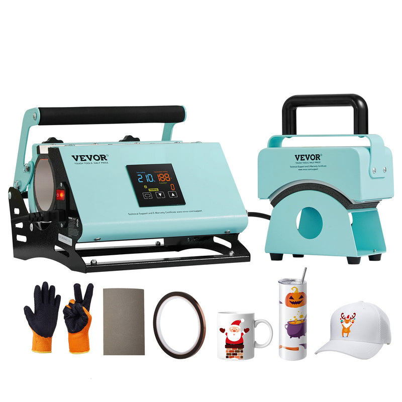 2 in 1 Tumbler Hat Heat Press Machine Caps Mugs
