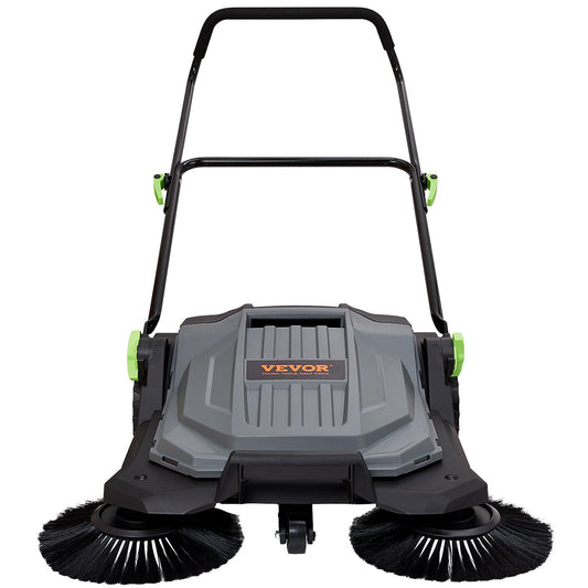 Walk-Behind Floor Sweeper 25.6" Width 5 Gallon Capacity