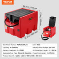 Portable Diesel Fuel Tank 182L Electric Transfer Pump 10.6 GPM Red