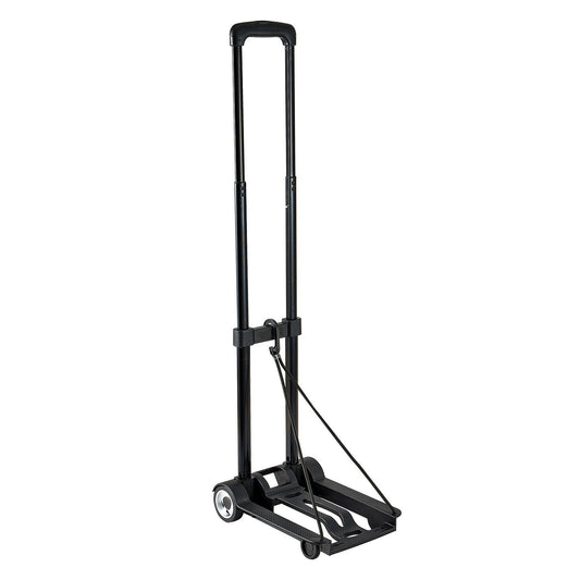 Folding Hand Truck 50kg 2 Wheel Collapsible Luggage Cart Black