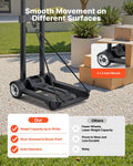 Folding Hand Truck 50kg 2 Wheel Collapsible Luggage Cart Black