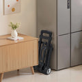 Folding Hand Truck 50kg 2 Wheel Collapsible Luggage Cart Black