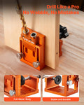 Pocket Hole Jig Kit 12-48mm Adjustable Woodworking Drill System