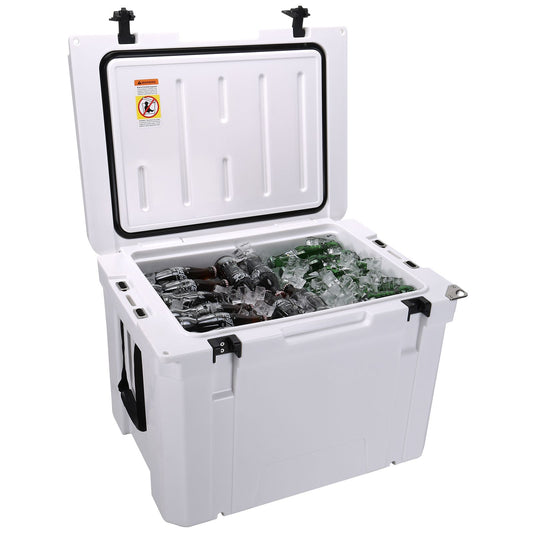 Insulated Portable Cooler, 65 qt, Holds 65 Cans, Ice Retention Hard Cooler with Heavy Duty Handle, Ice Chest Lunch Box for Camping, Beach, Picnic, Travel, Outdoor, Keeps Ice for up to 6 Days