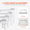 Work Platform 4 Gear Adjustable Height Folding Step Ladder 400kg