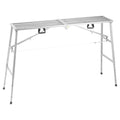 Work Platform, 4 Gear Adjustable Height, Folding Alloy Steel Step Ladder, Portable Scaffolding Platform, 400 kg Load Capacity, Non-Slip Rubber Feet, Drywall Painting Stool, Cleaning & Washing